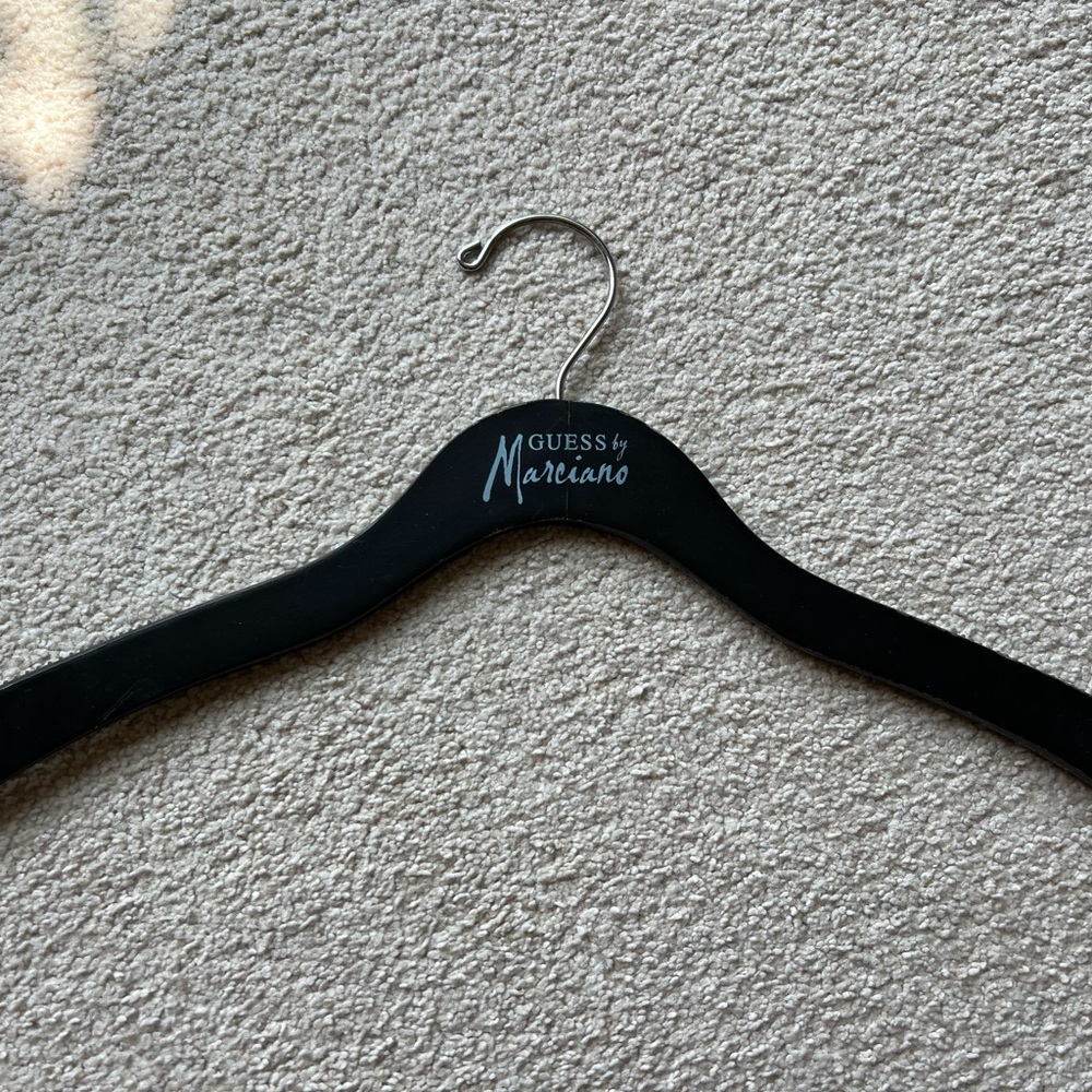 Guess By Marciano HANGER Black Wood Clothes Suit Hanging Dress Coat Hanger Shirt